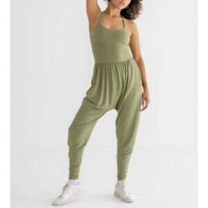 Imbodhi Avocado Green Bodhi Jumper Onesie Stretch Athletic Jumpsuit Casual Small